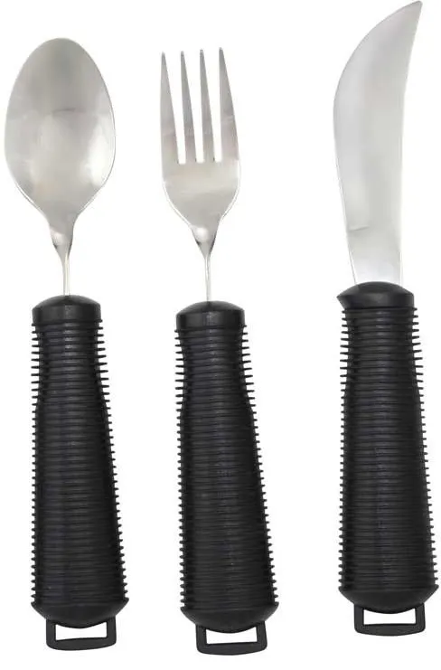 Aangepast bestek set 3-delig Zwart