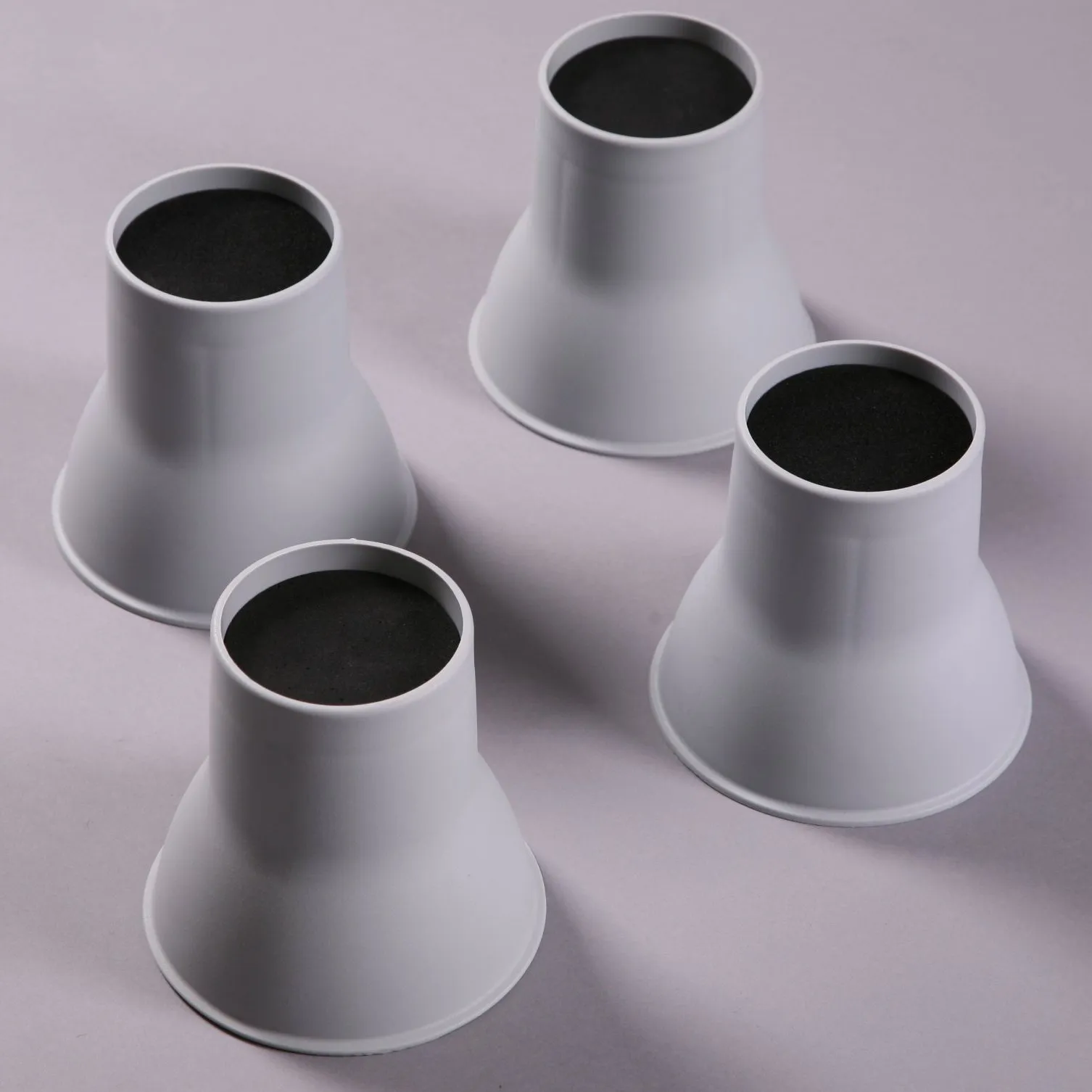 Bedverhoger set 4 stuks Hoog 14 cm Grijs