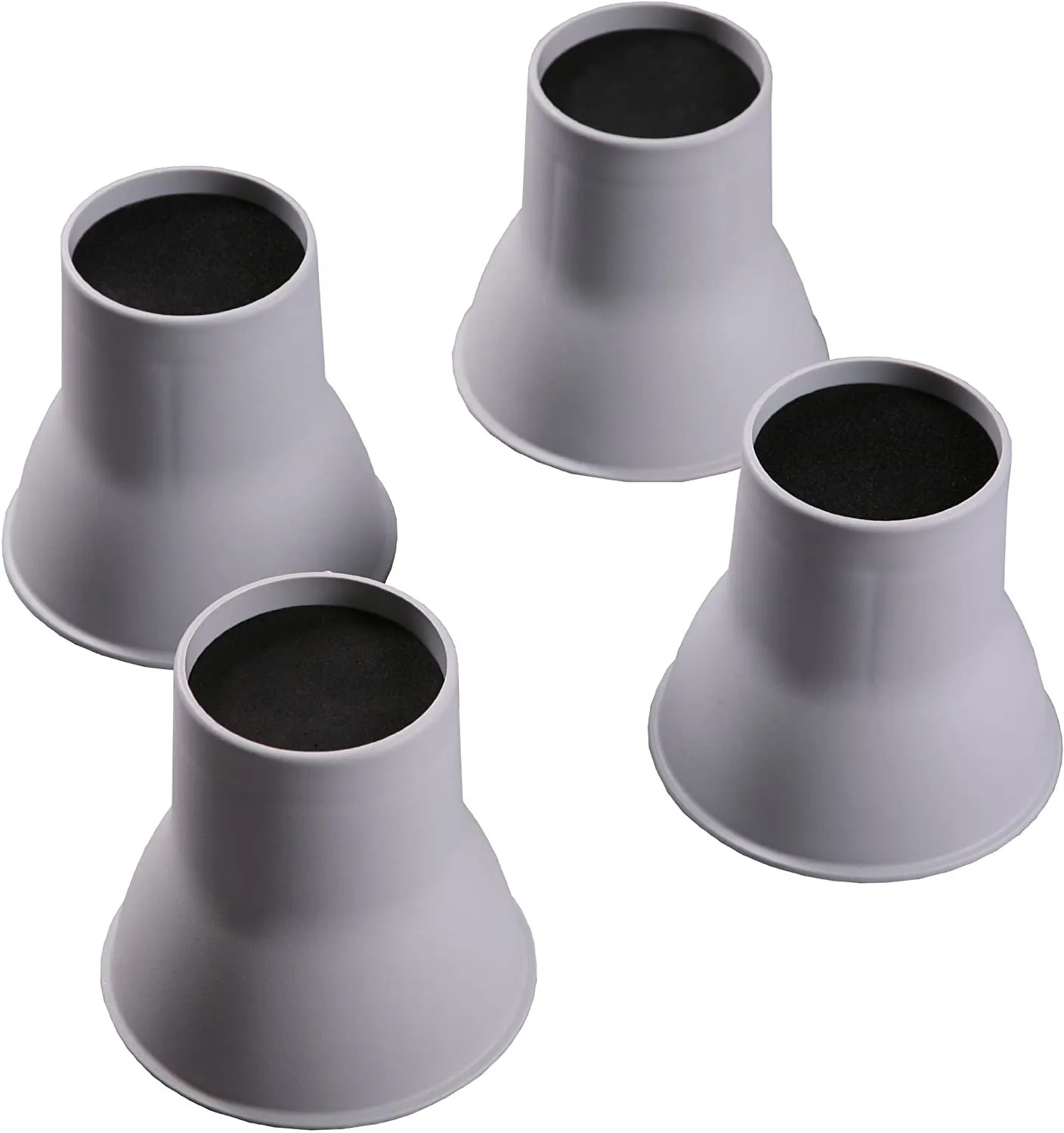 Bedverhoger set 4 stuks Laag 9 cm Grijs