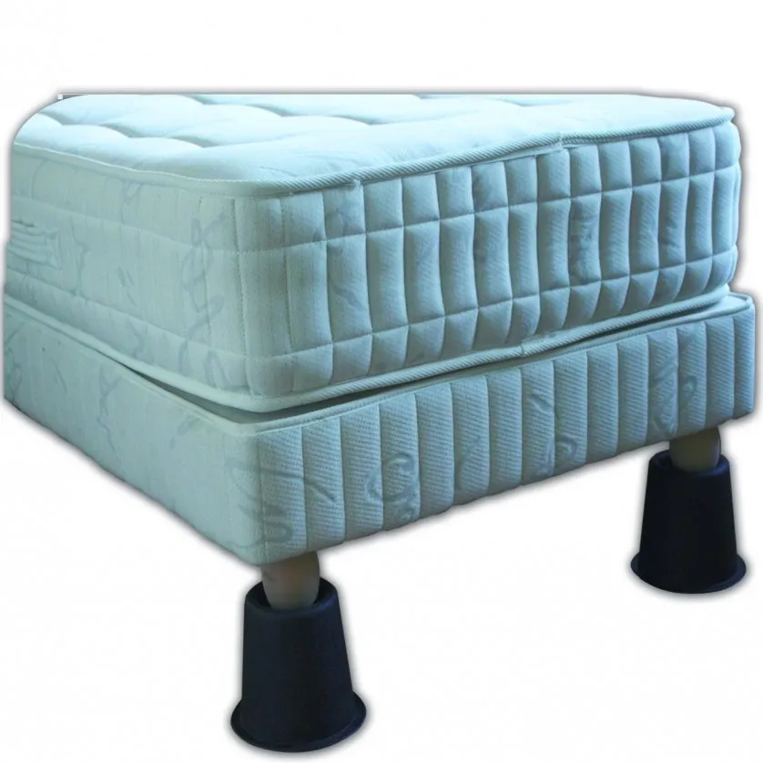 Bedverhoger set 4 stuks Hoog 14 cm Zwart