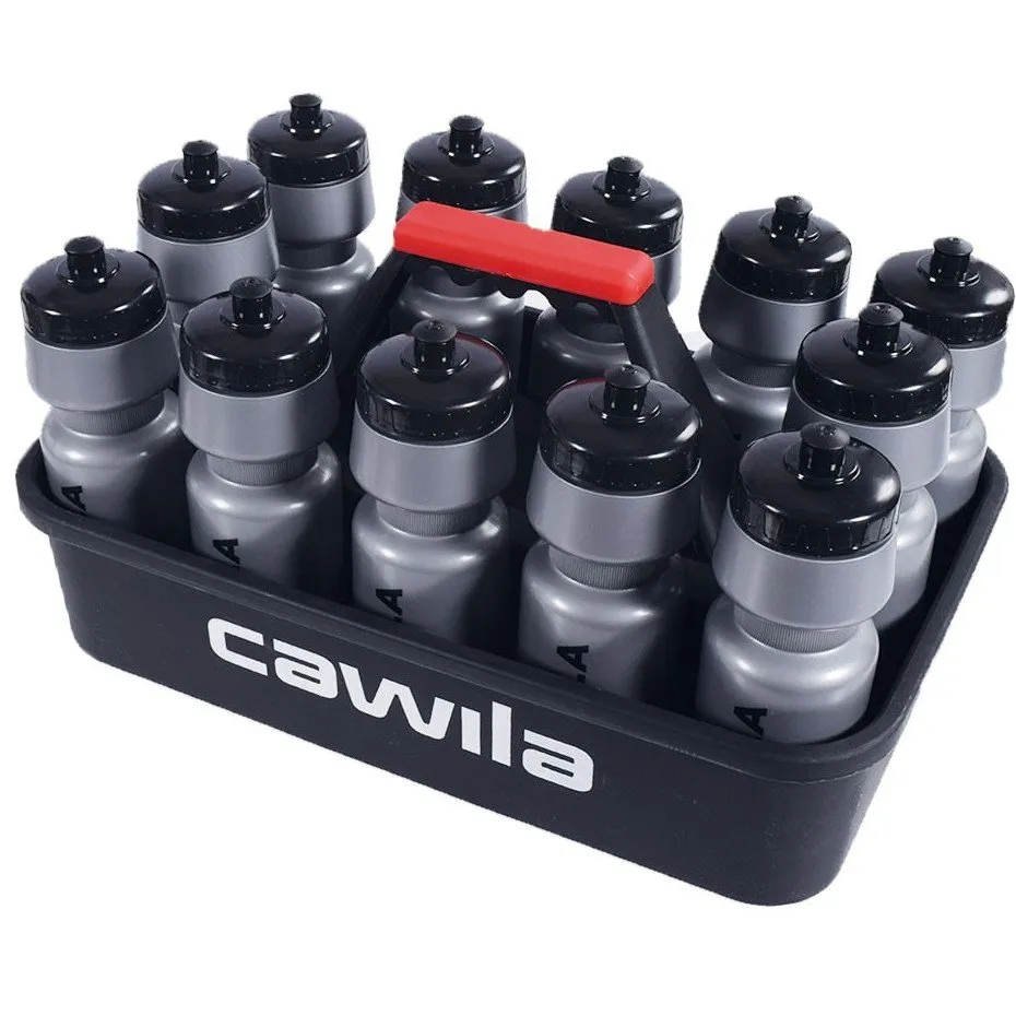 Bidons 12 stuks Grijs incl. houder Cawila