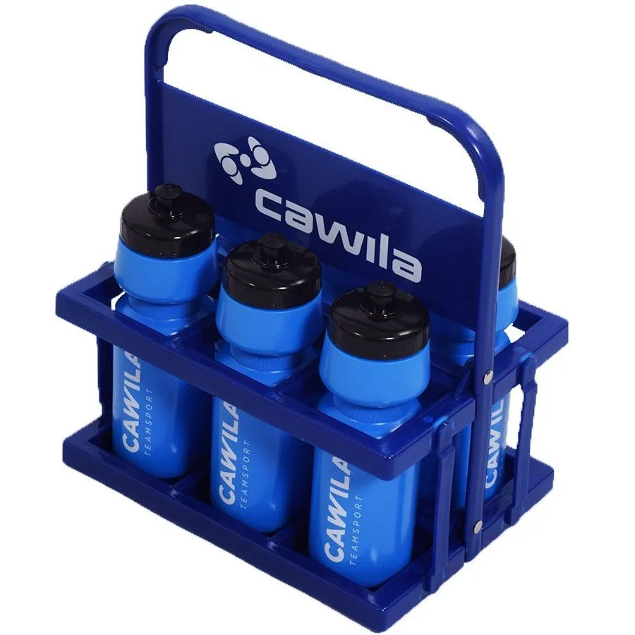 Bidons 6 stuks Blauw incl. houder Cawila