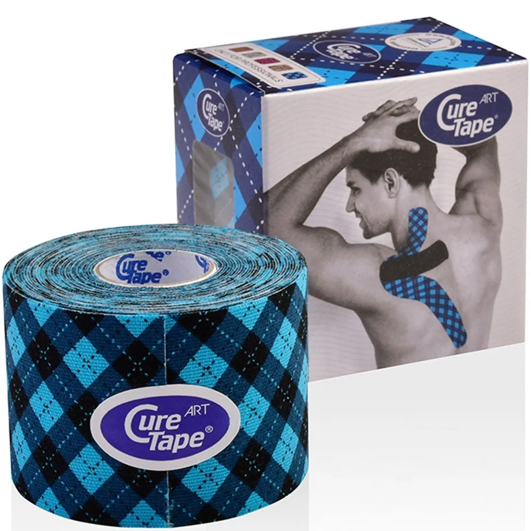 CureTape Art Blauw Ruit