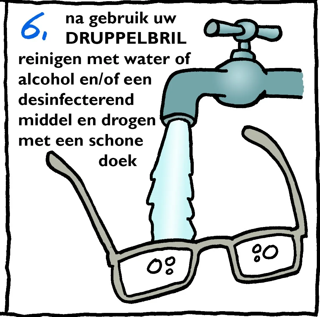 druppelbril reinigen