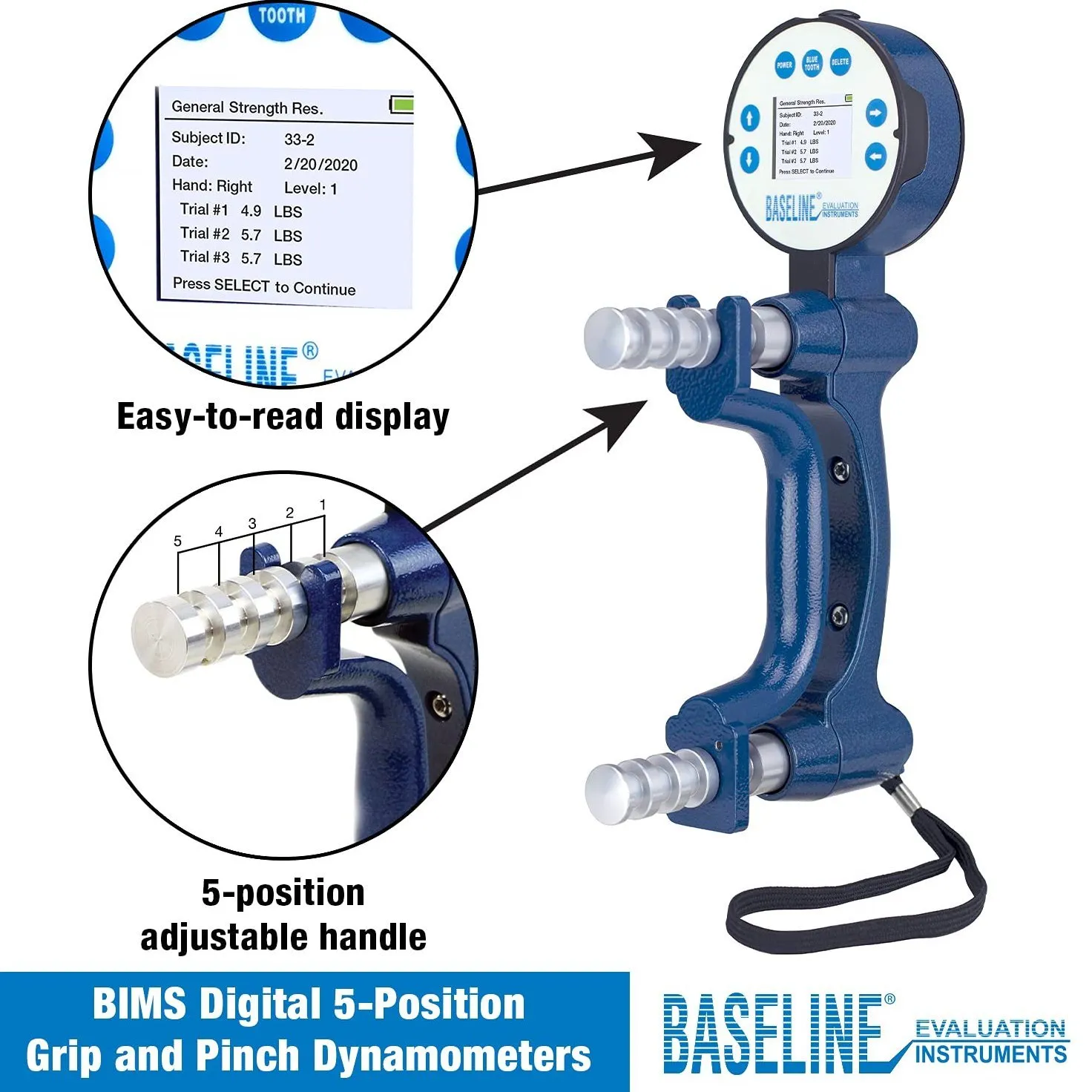 Hand dynamometer digitaal BIMS Clinic Baseline