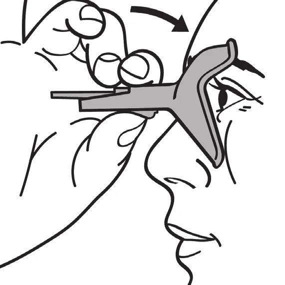 Eyot Minim voorhoofd aanbrengen