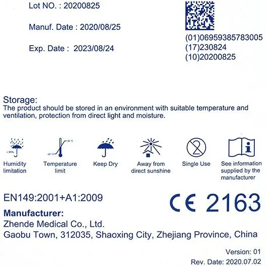 FFP2 masker 20 stuks ZD Medical