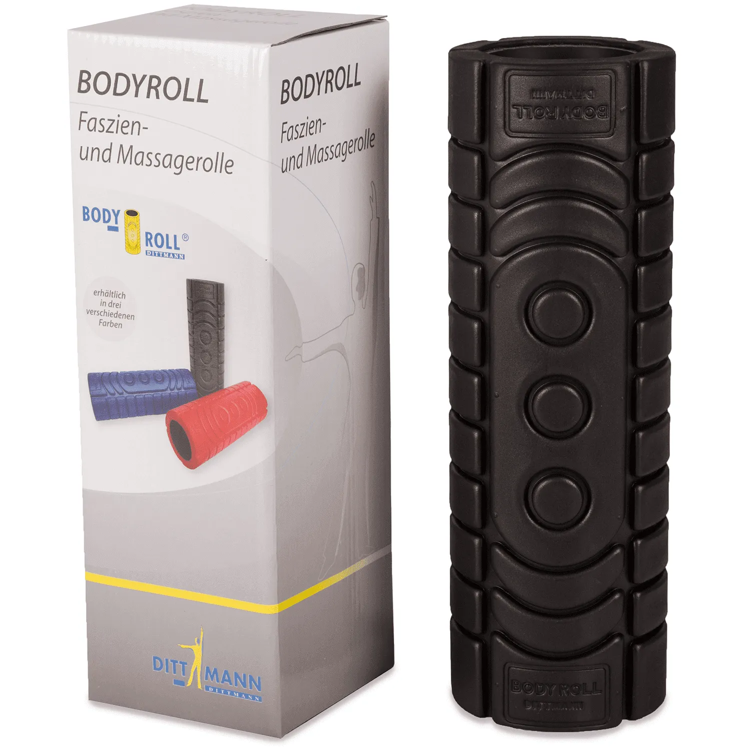 Foam roller 30 cm Zwart
