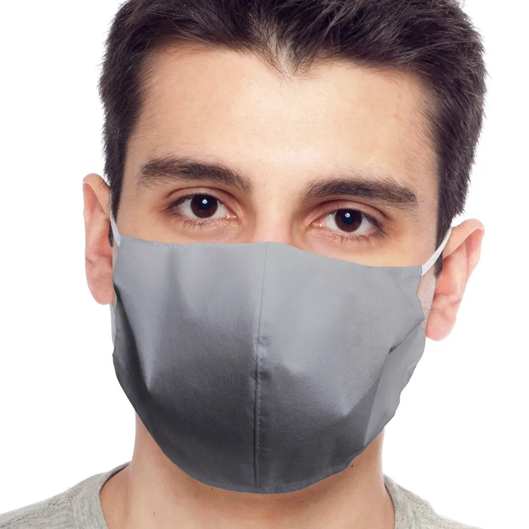 Wasbaar mondkapje stof Grijs - Large