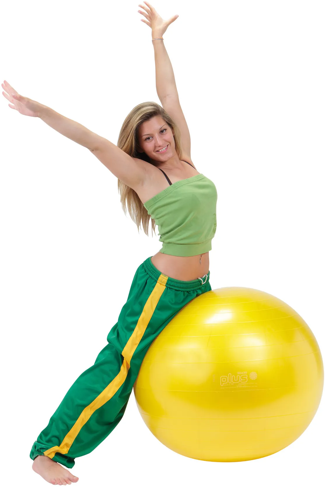 gymnic plus bal 75 cm geel