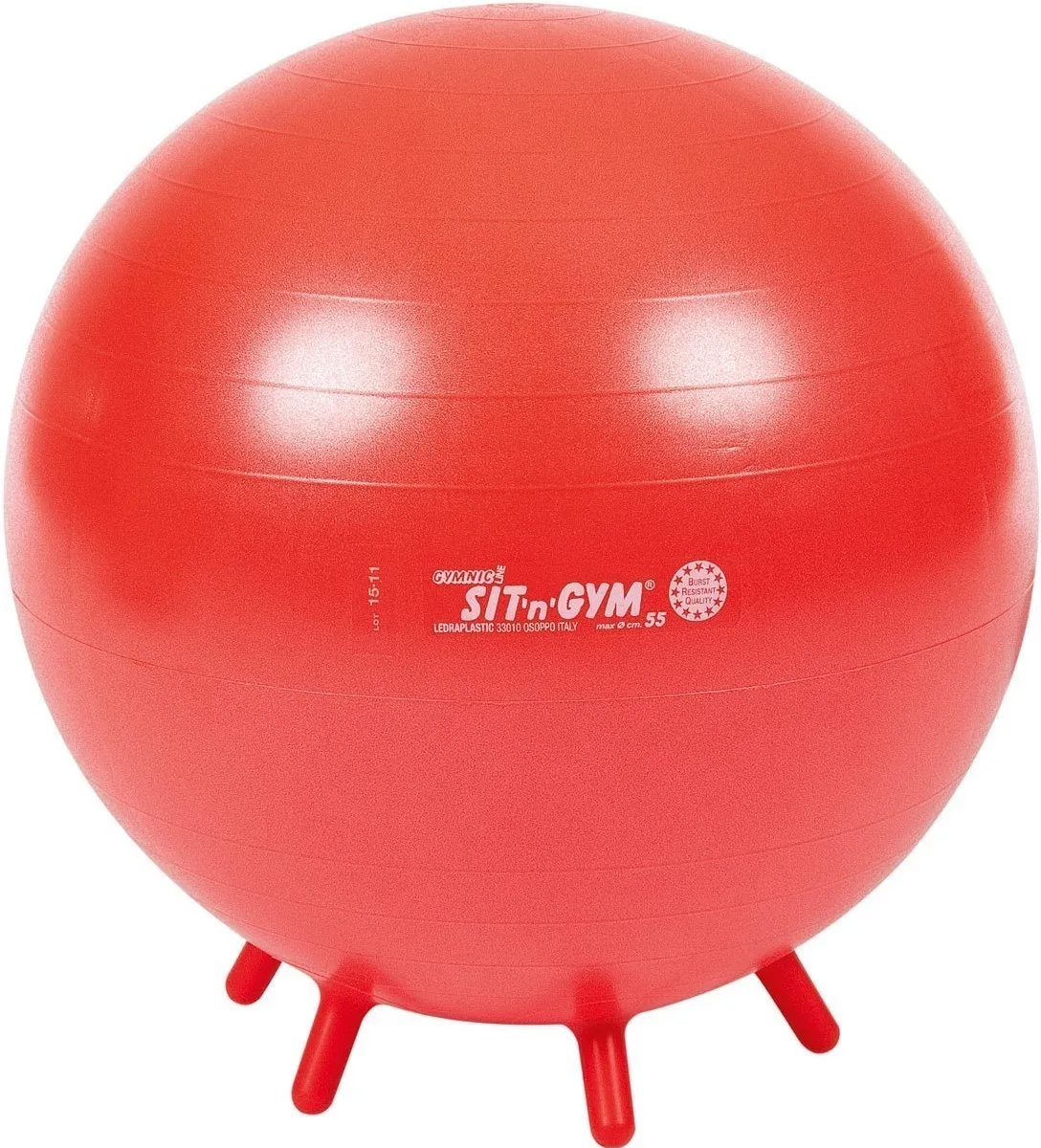 gymnic sit n gym zitbal 55 cm rood