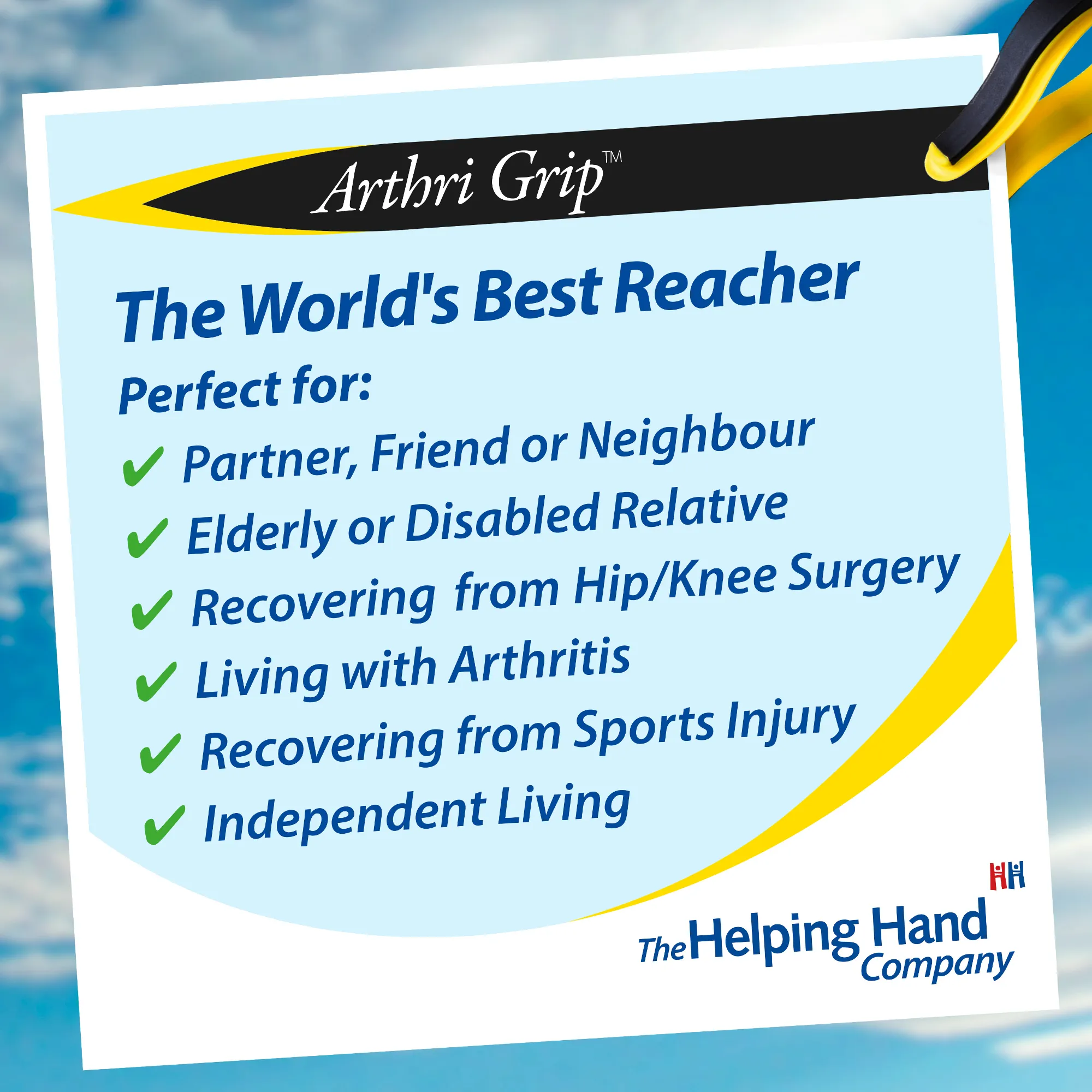 Helping Hand grijper ArthiGrip Pro gebruikers