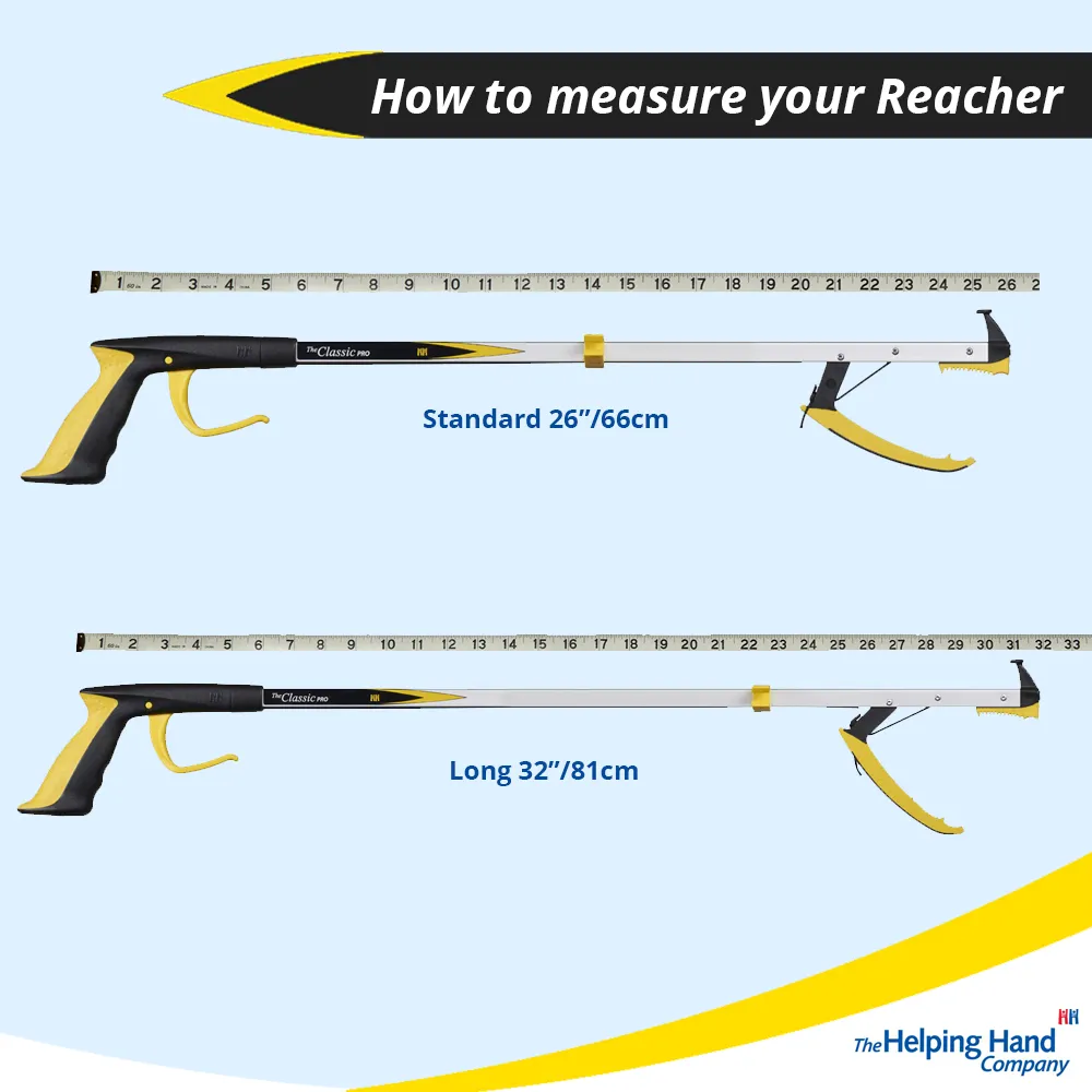 helpinghand grijper classic pro lengte bepalen