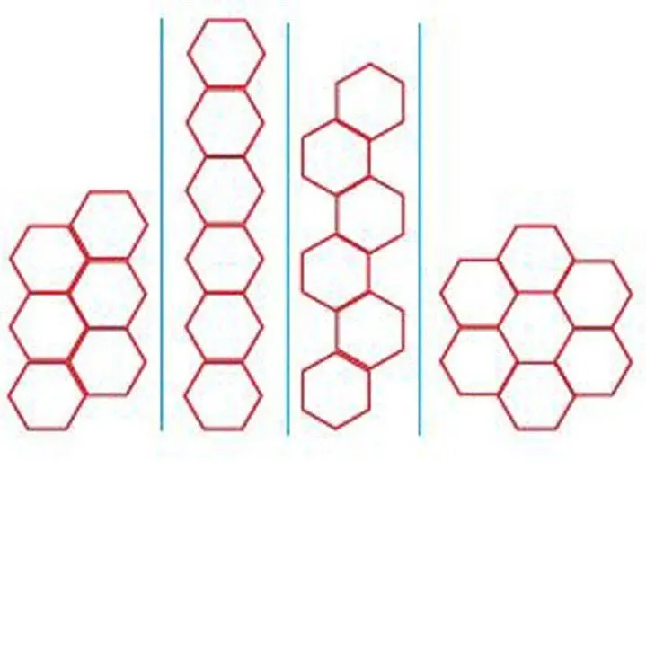 Hexa hoepel 6 stuks Blauw Cawila