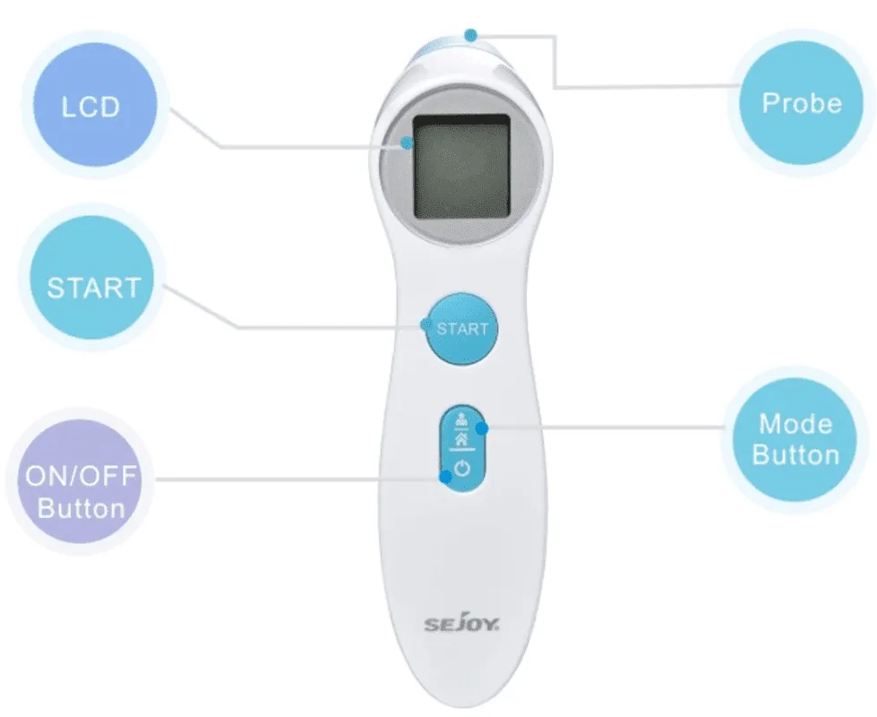 Infrarood thermometer voorhoofd contactloos