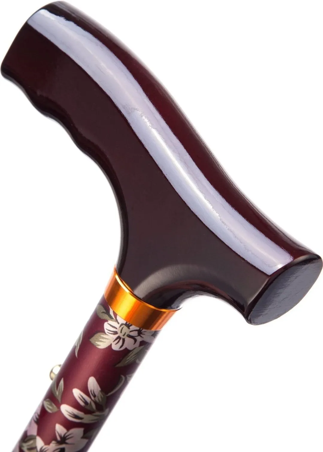 Inklapbare wandelstok Burgundy Kort