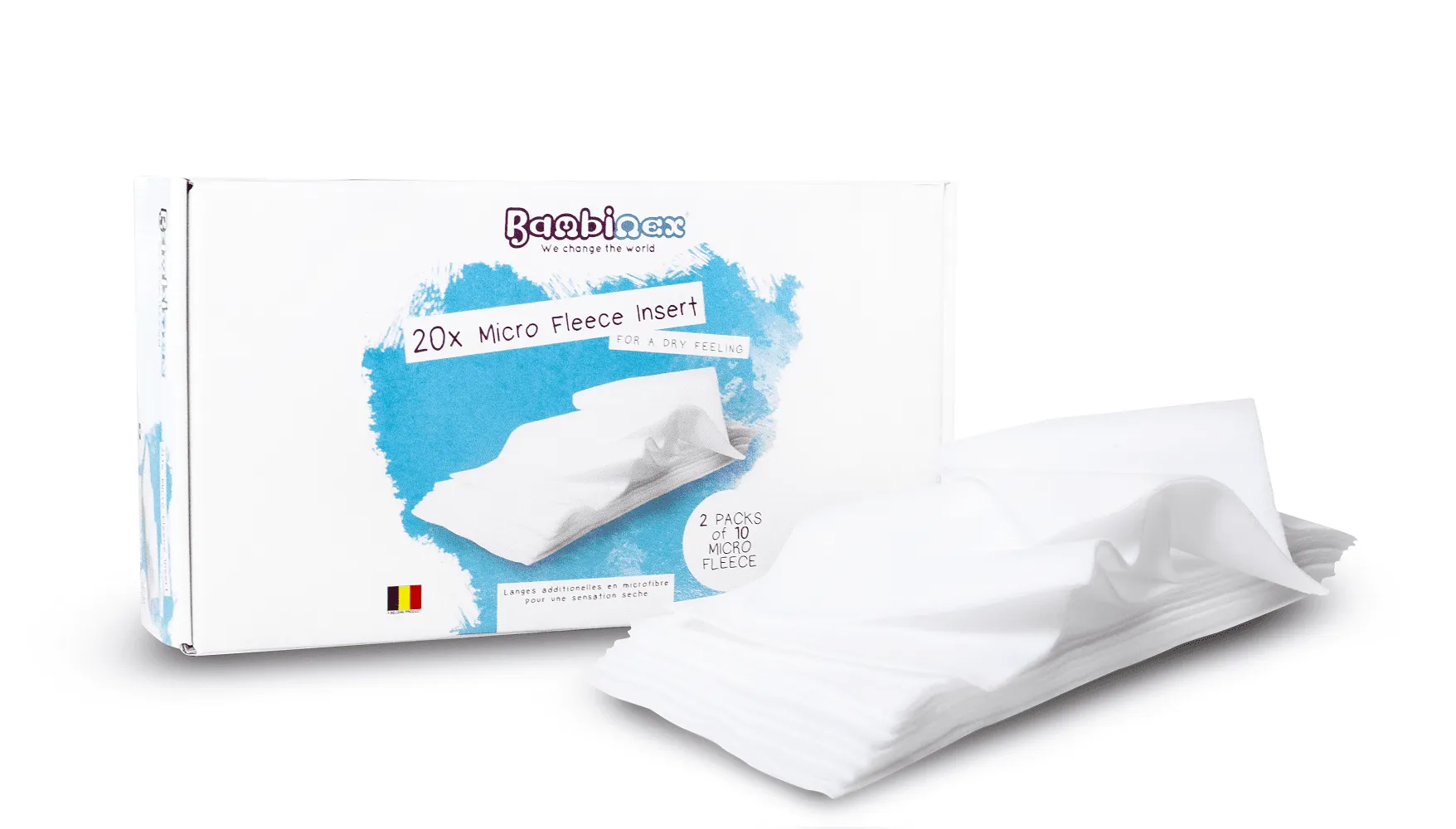 Inleggers wasbare luiers Fleece Bambinex - 20 stuks