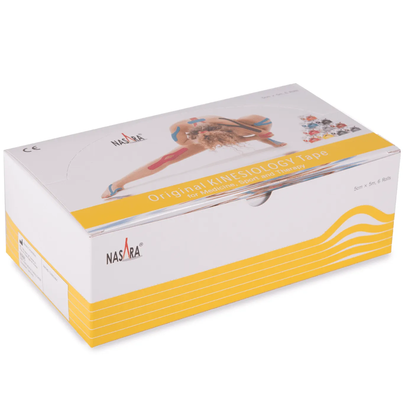 Kinesiotape Nasara Geel 6 stuks