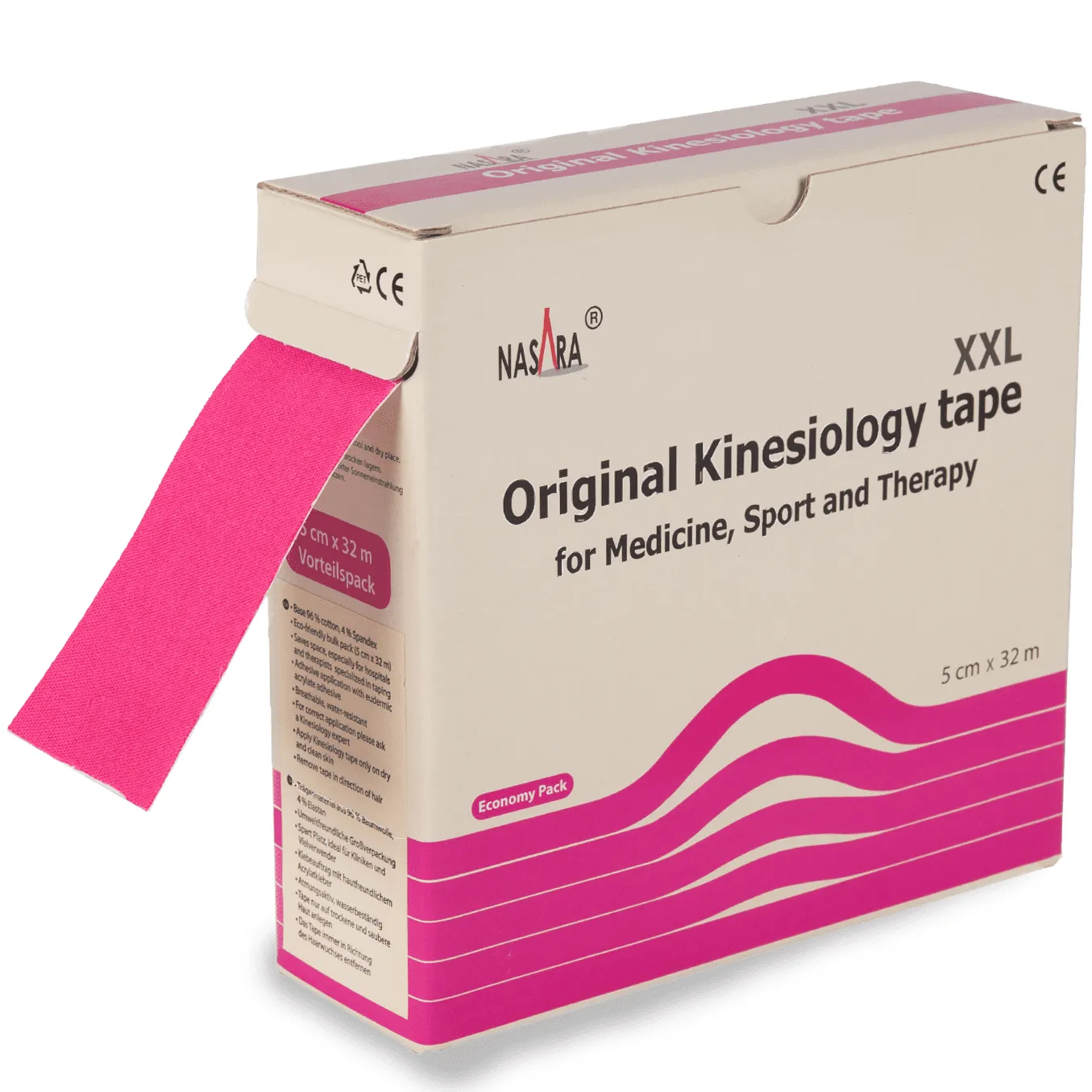 Kinesiotape Nasara Roze 32 meter