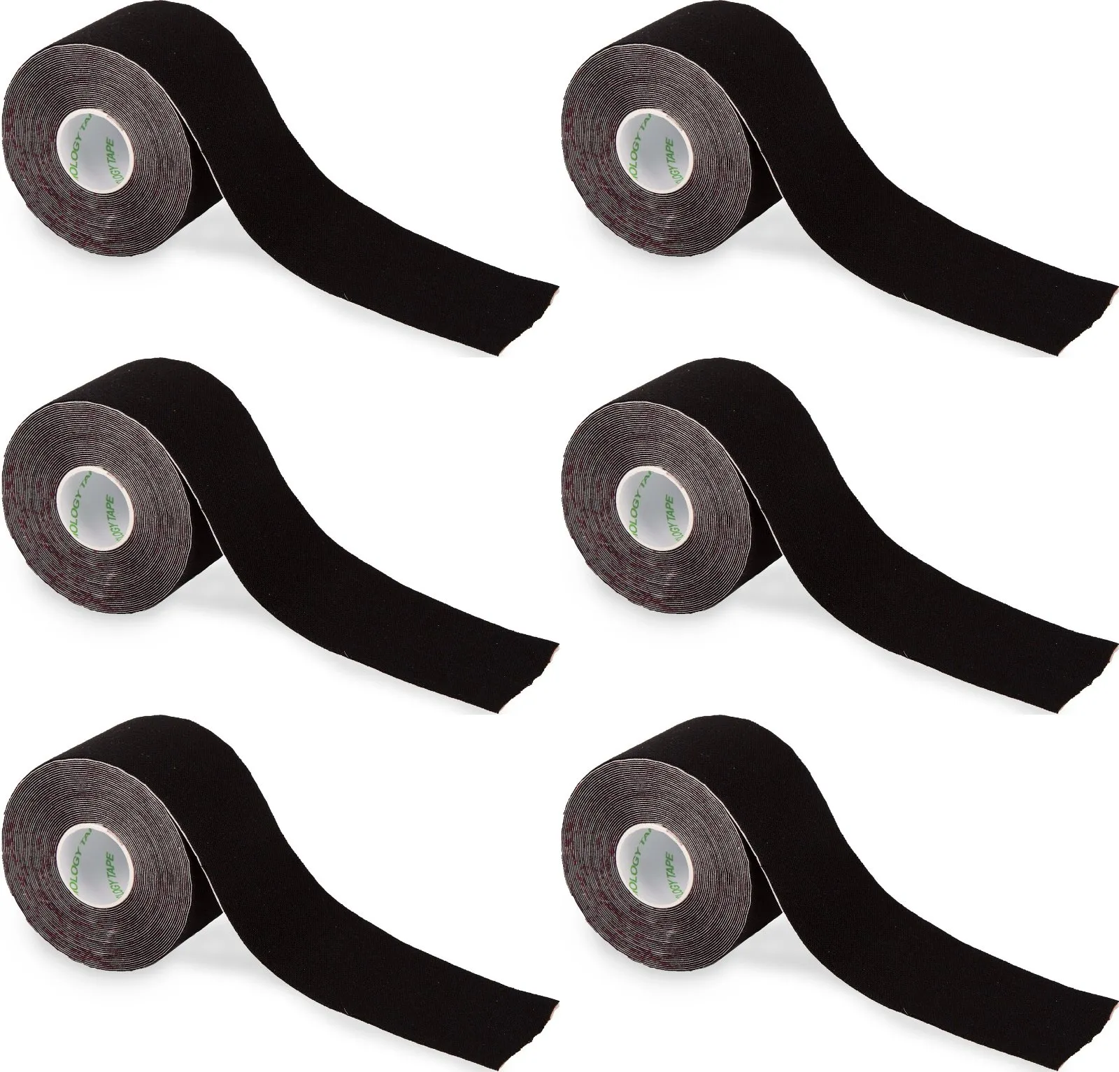 Kinesiotape Nasara Zwart 6 stuks