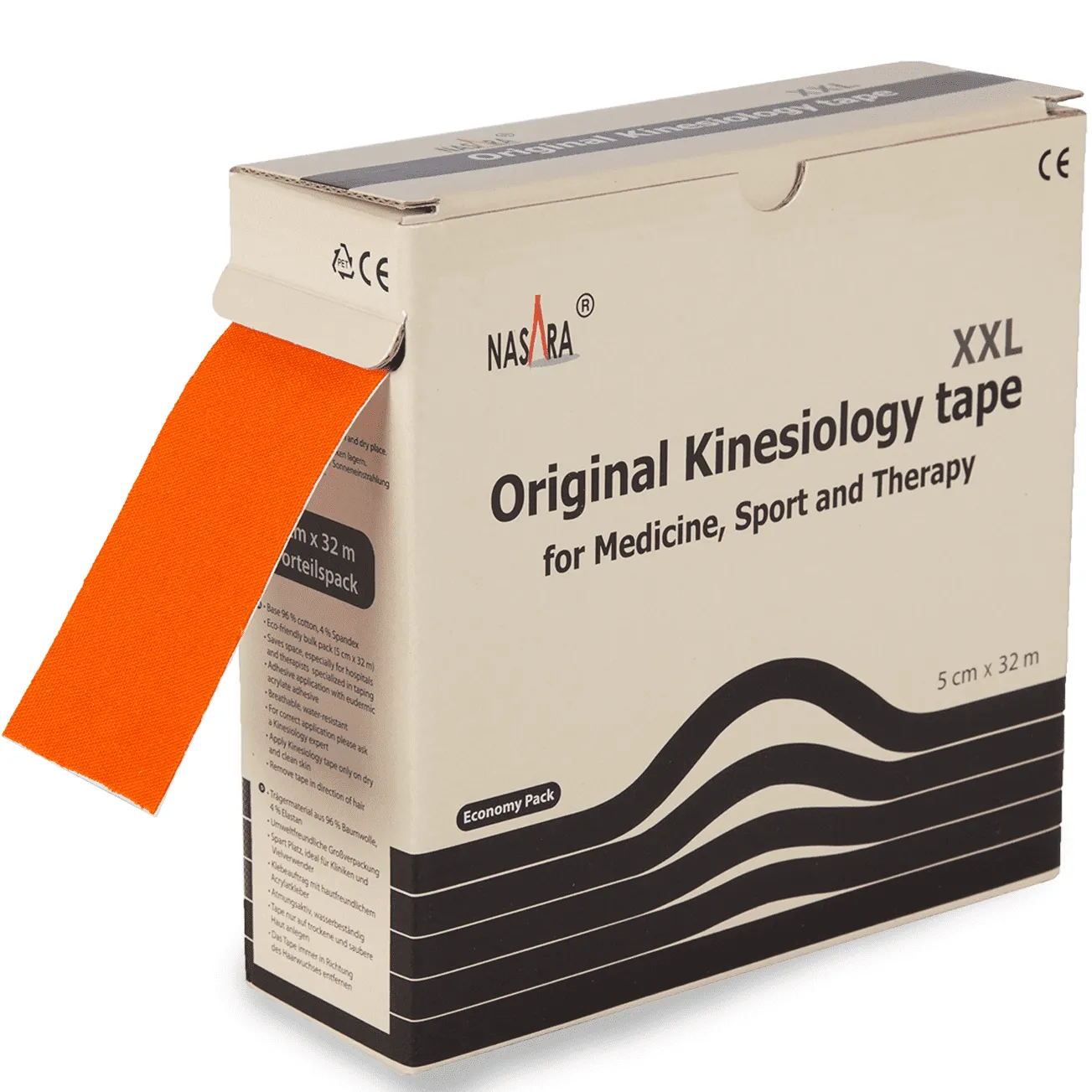 Kinesiotape Nasara Oranje 32 meter