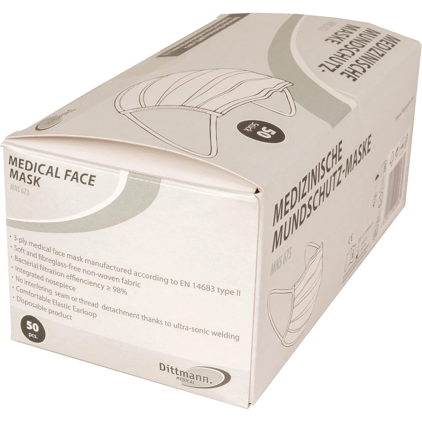 Medische mondkapjes 500 st Type 2 Wit