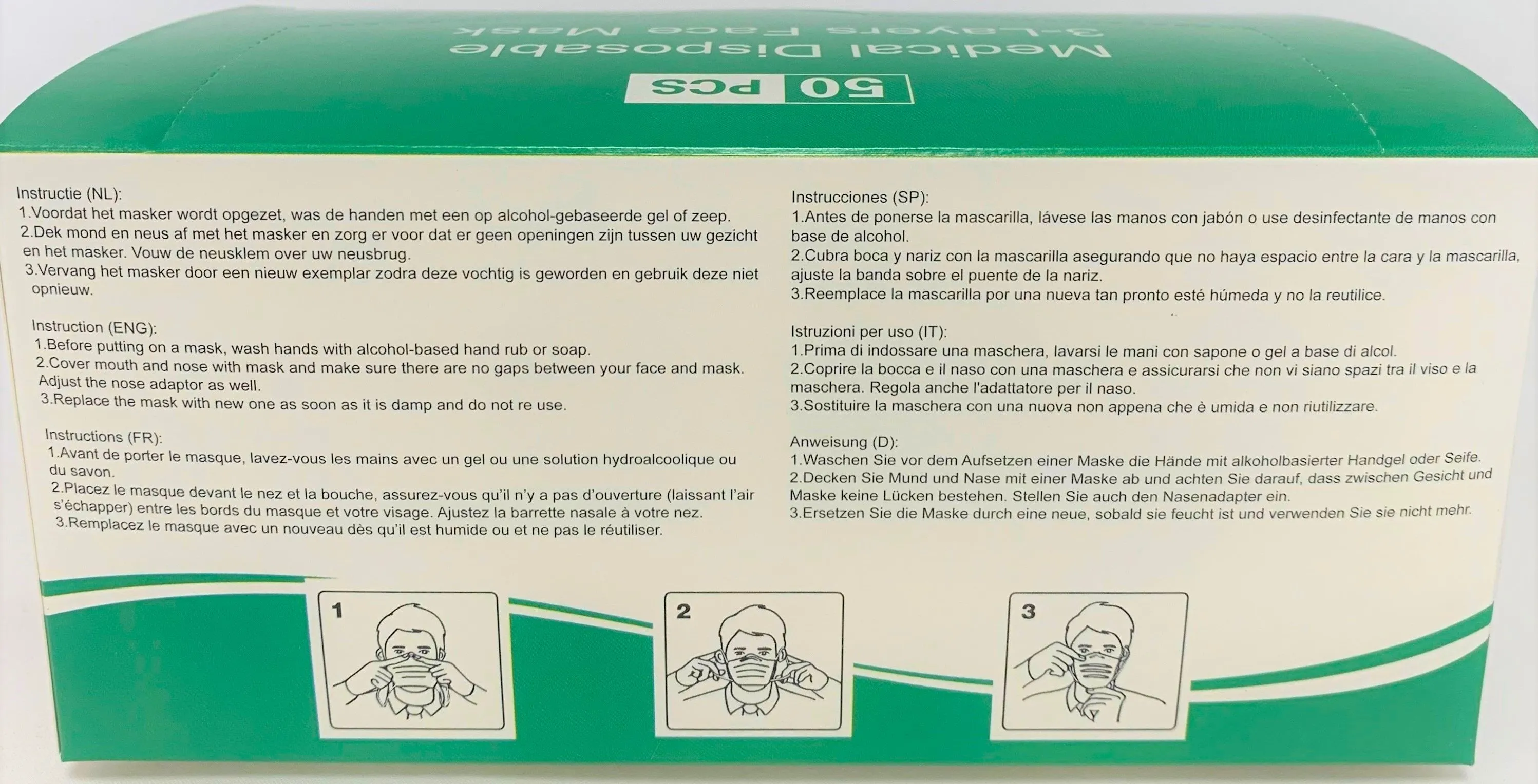 Medische mondkapjes kopen blauw