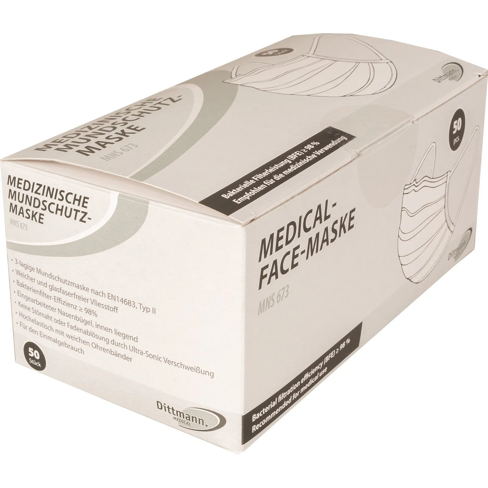 Medische mondkapjes 2.000 st Type 2 Wit