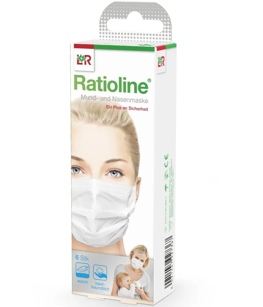 Wegwerp mondkapjes Wit 6 stuks