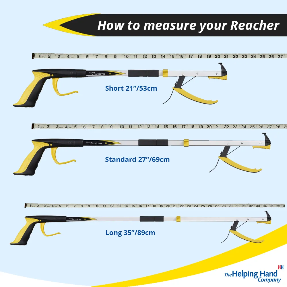 opvouwbare handgrijper lengte bepalen