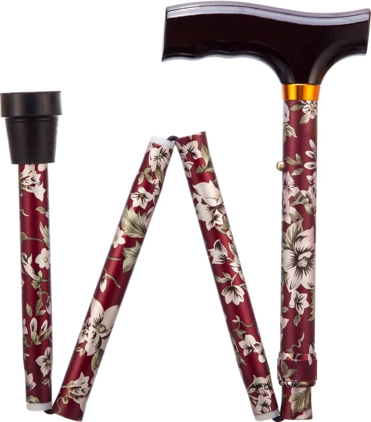 Opvouwbare wandelstok Burgundy Kort