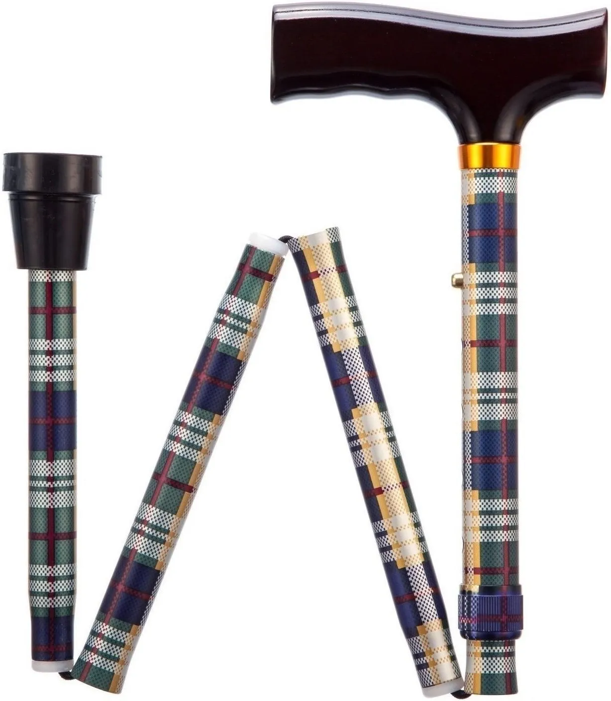 Opvouwbare wandelstok Geruit Lang