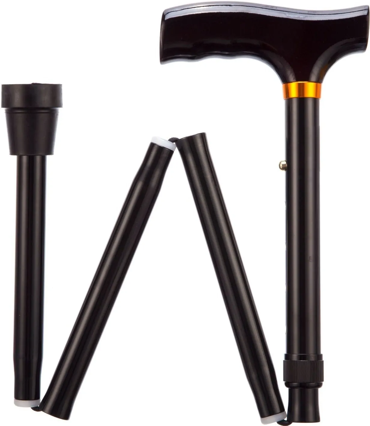 Opvouwbare wandelstok Lang Zwart