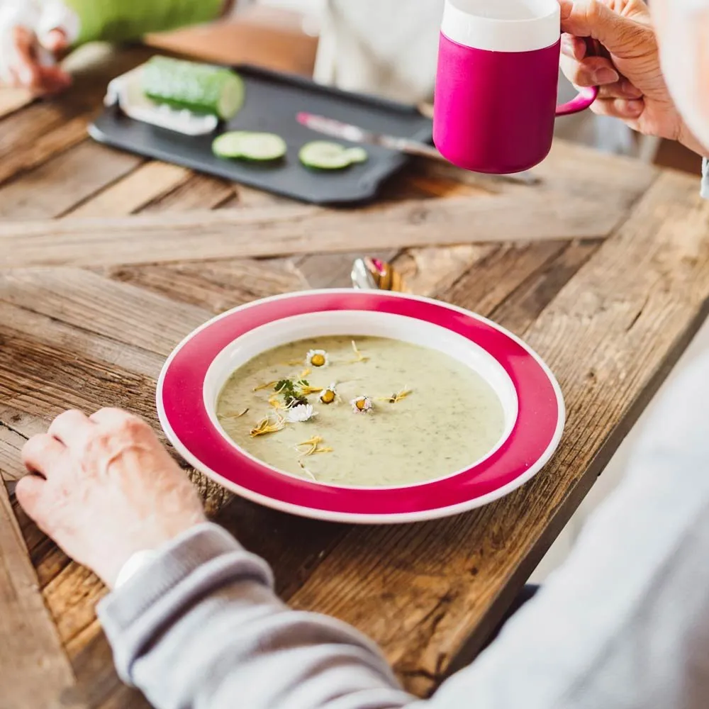 Aangepast bord Ornamin Rood-Wit Klein