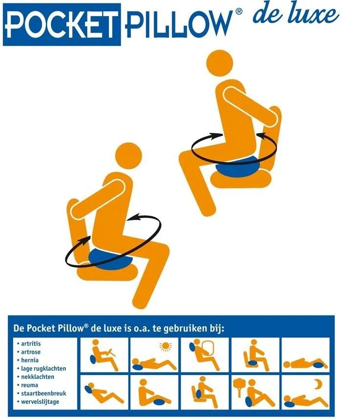 pocket pillow luchtgevuld zitkussen