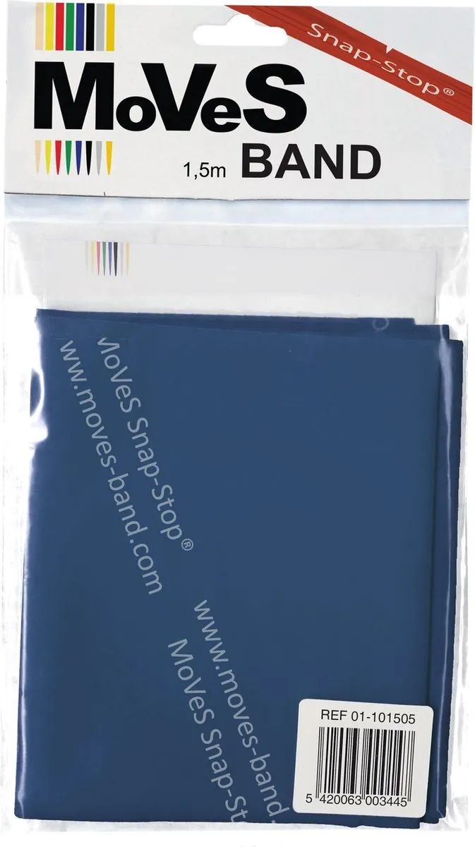 Resistance band set 1,5m Extra zwaar 10 st Moves