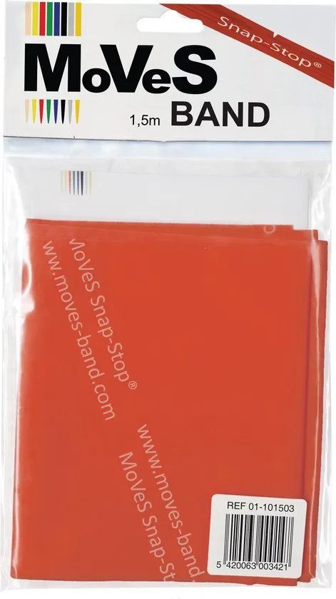 Resistance band set 1,5m Medium 10 stuks Moves