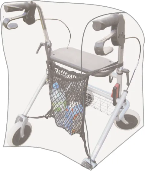 Rollator afdekhoes Transparant