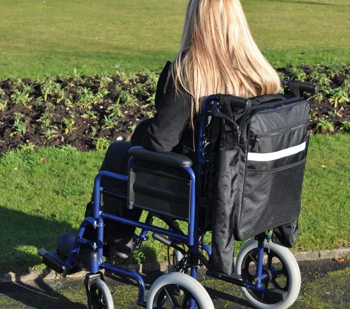 Rolstoeltas Zwart krukhouder