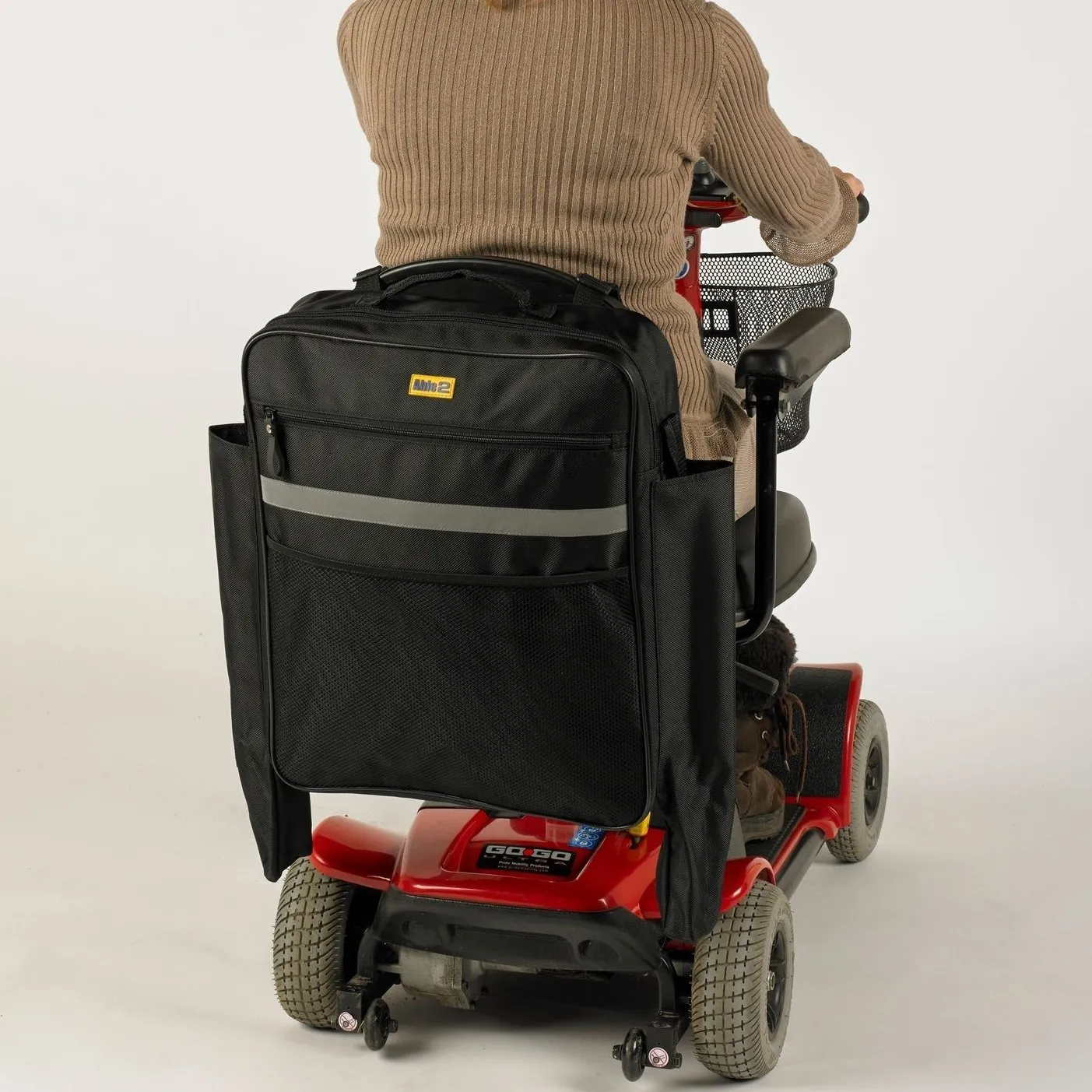 Scootmobieltas Zwart met stokhouder