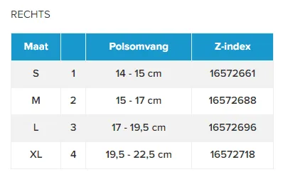 Polsbrace Manus Classic Cellacare Large Rechts