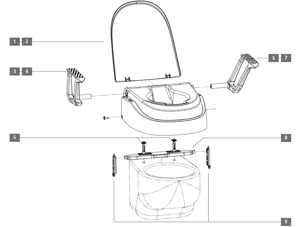 toiletverhoger met armleuningen montage