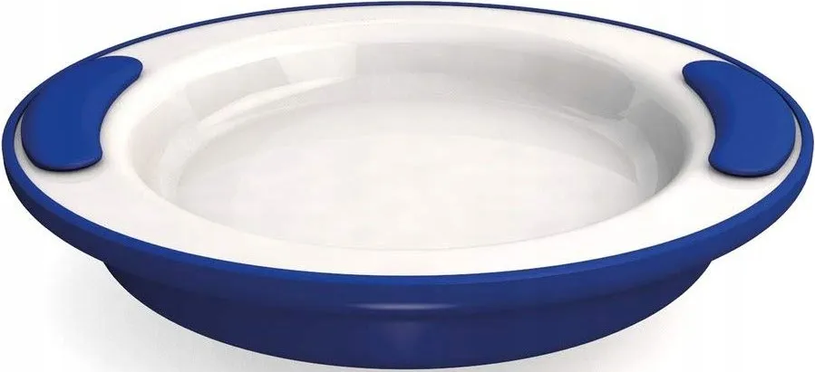 Warmhoudbord ouderen Groot Blauw-Wit