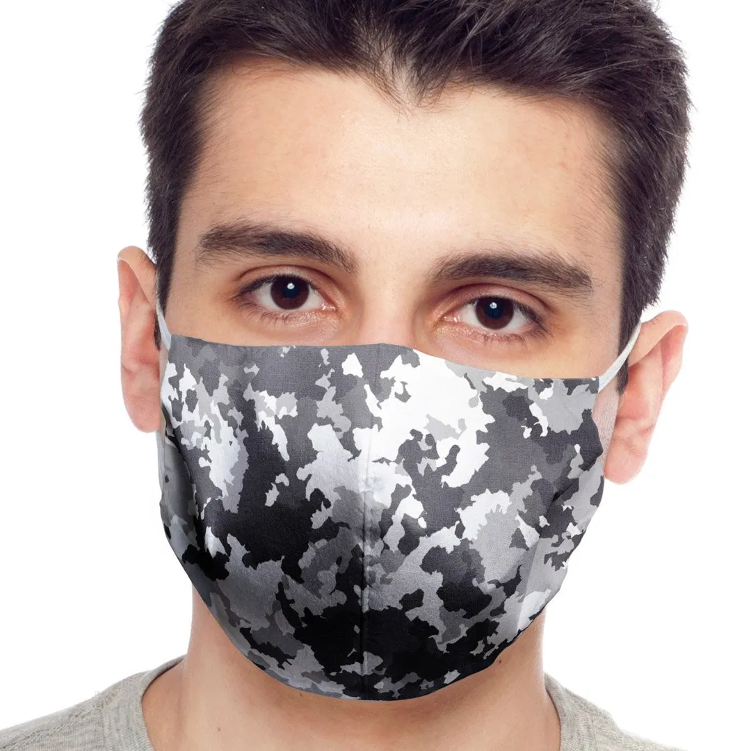 Wasbaar mondkapje stof Army