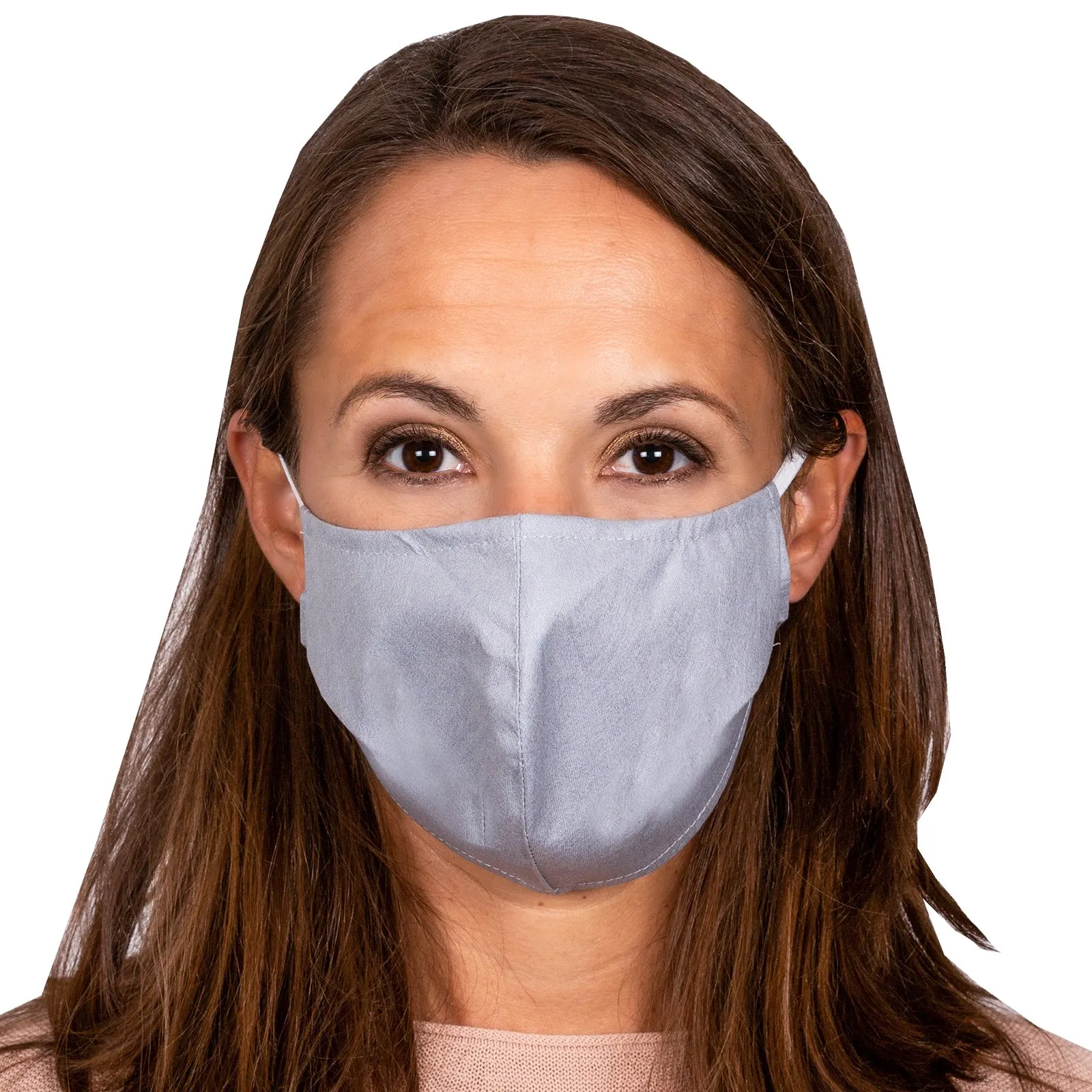 Wasbaar mondkapje stof Grijs - Large