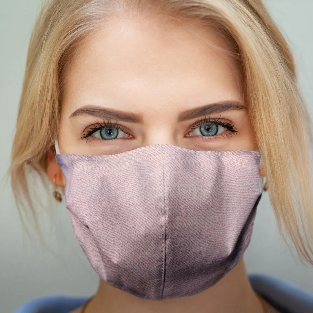 Wasbare mondkapjes stof Roze Denim 50 st