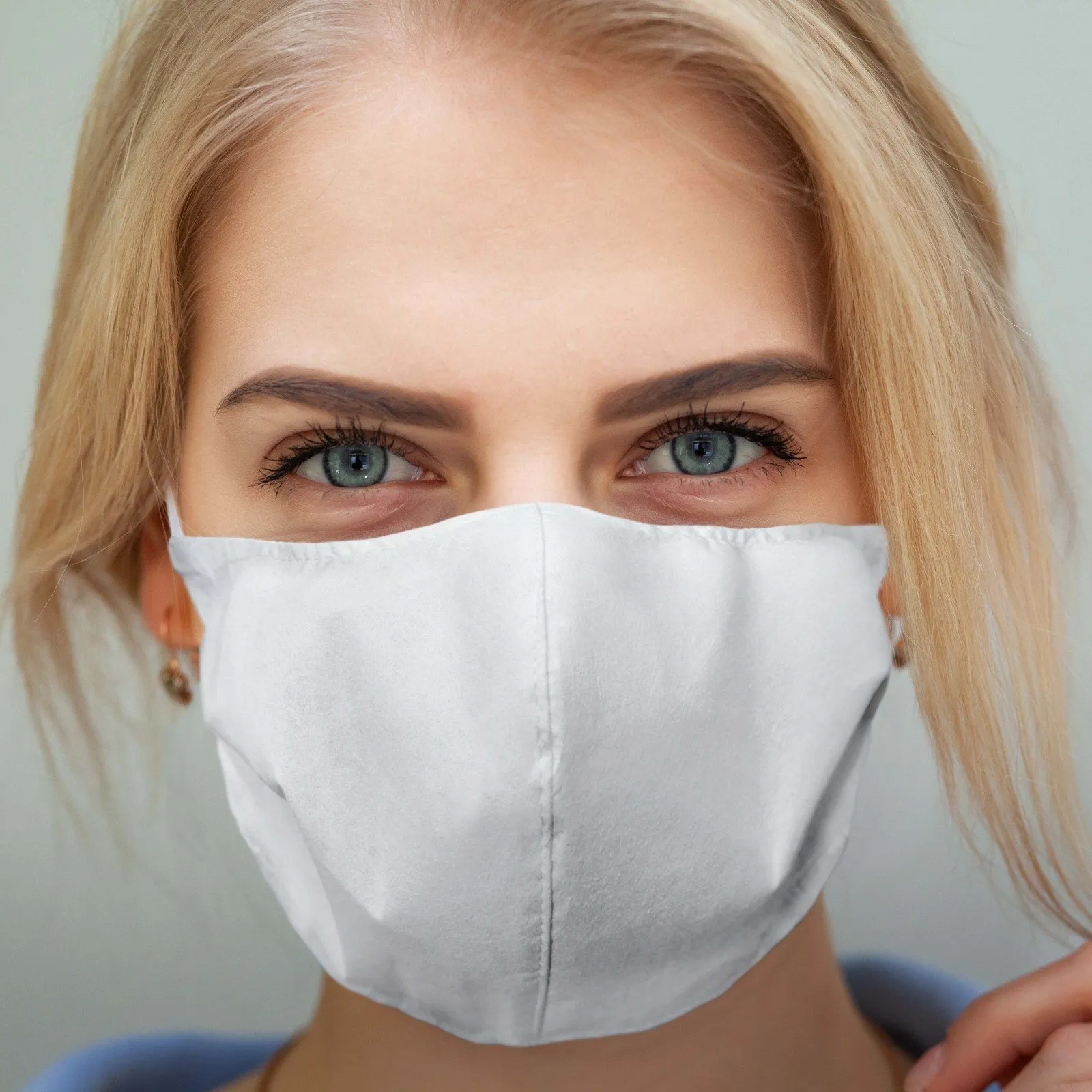 Wasbare mondkapjes stof Wit 50 stuks