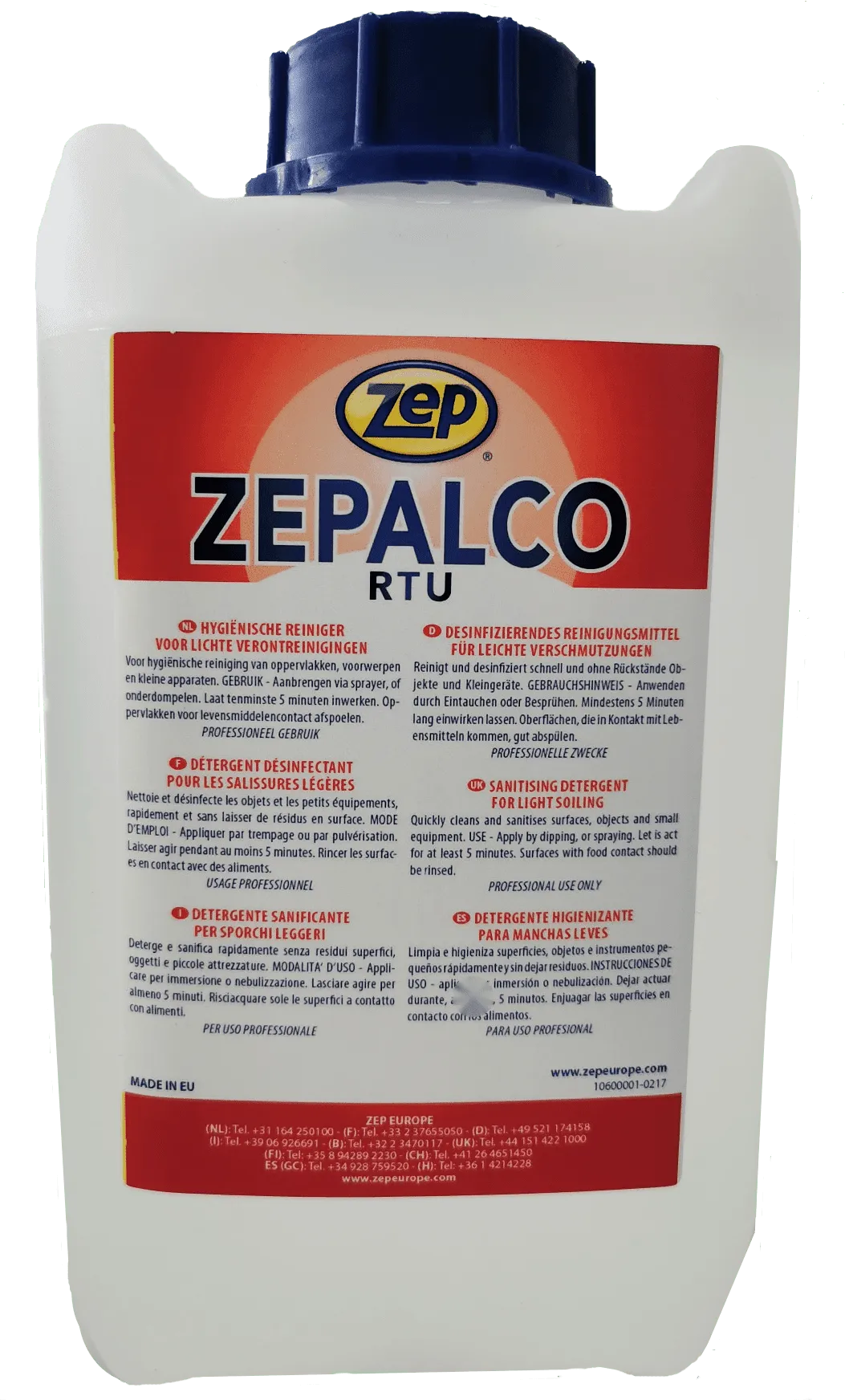 Pomp desinfectiemiddel Zepalco 5 liter